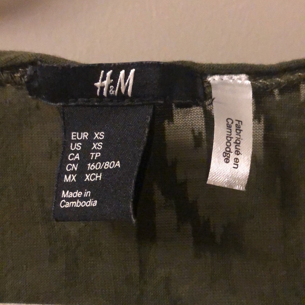 H&M | Sheer Green Racerback Tank Top - Picture 2 of 7